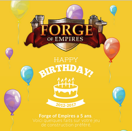 Anniversaire 5 ans Forge of Empires