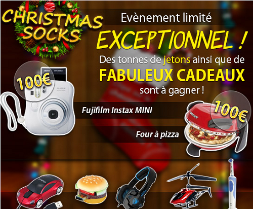 jeu événement Christmas Socks pour gagner des cadeaux