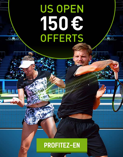 Pariez sur l'US Open et recevez 150 euros de bonus