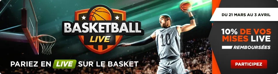 Bonus de 10% sur les paris basket