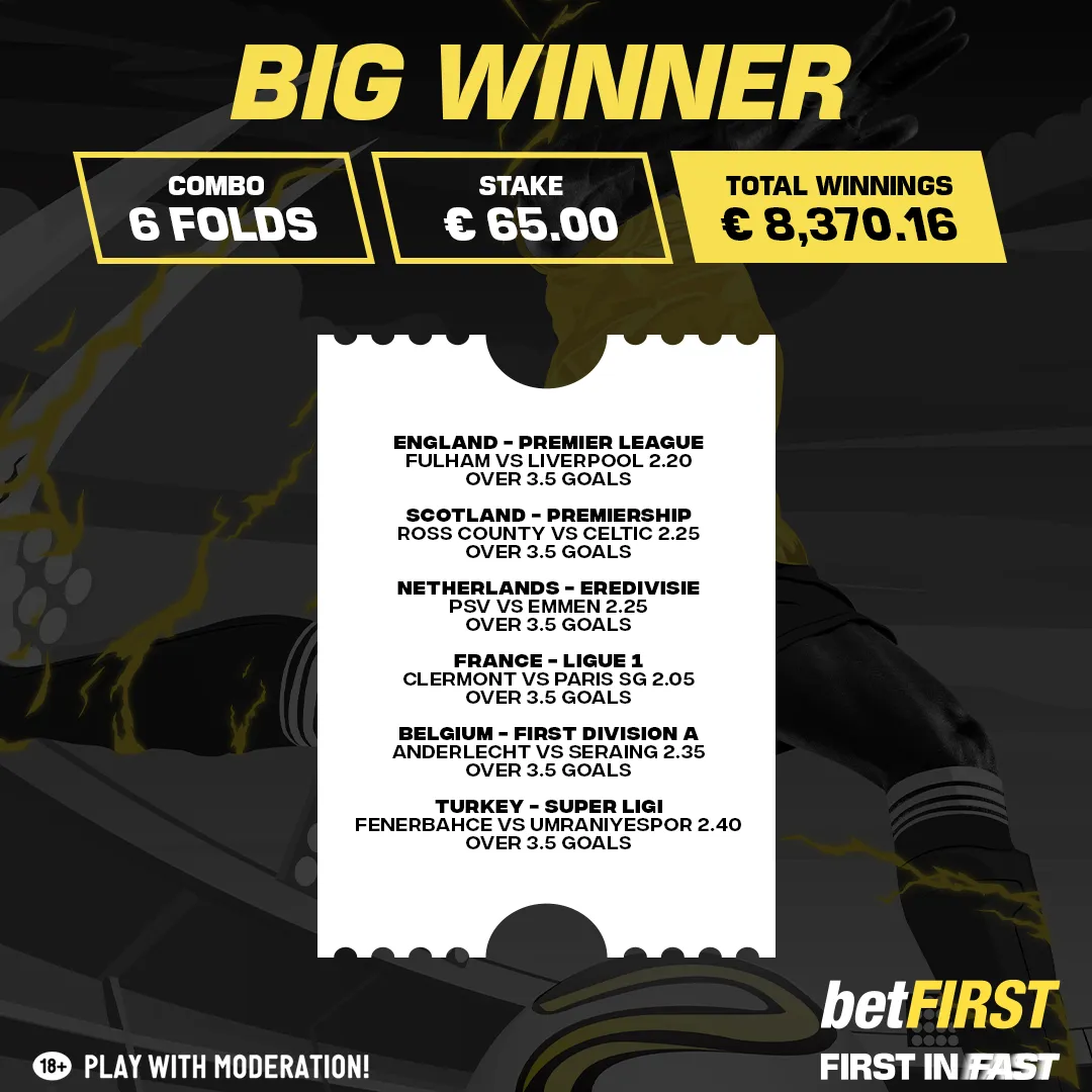 Big Winner sur le site de paris sportifs belge Betfirst
