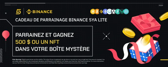 5 ans de Binance avec les boîtes mystères