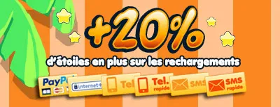 Bonus de 20% d'étoiles supplémentaires