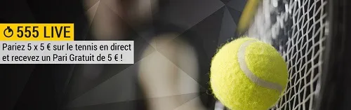 Gagnez un pari gratuit grâce au 555 Live sur Bwin