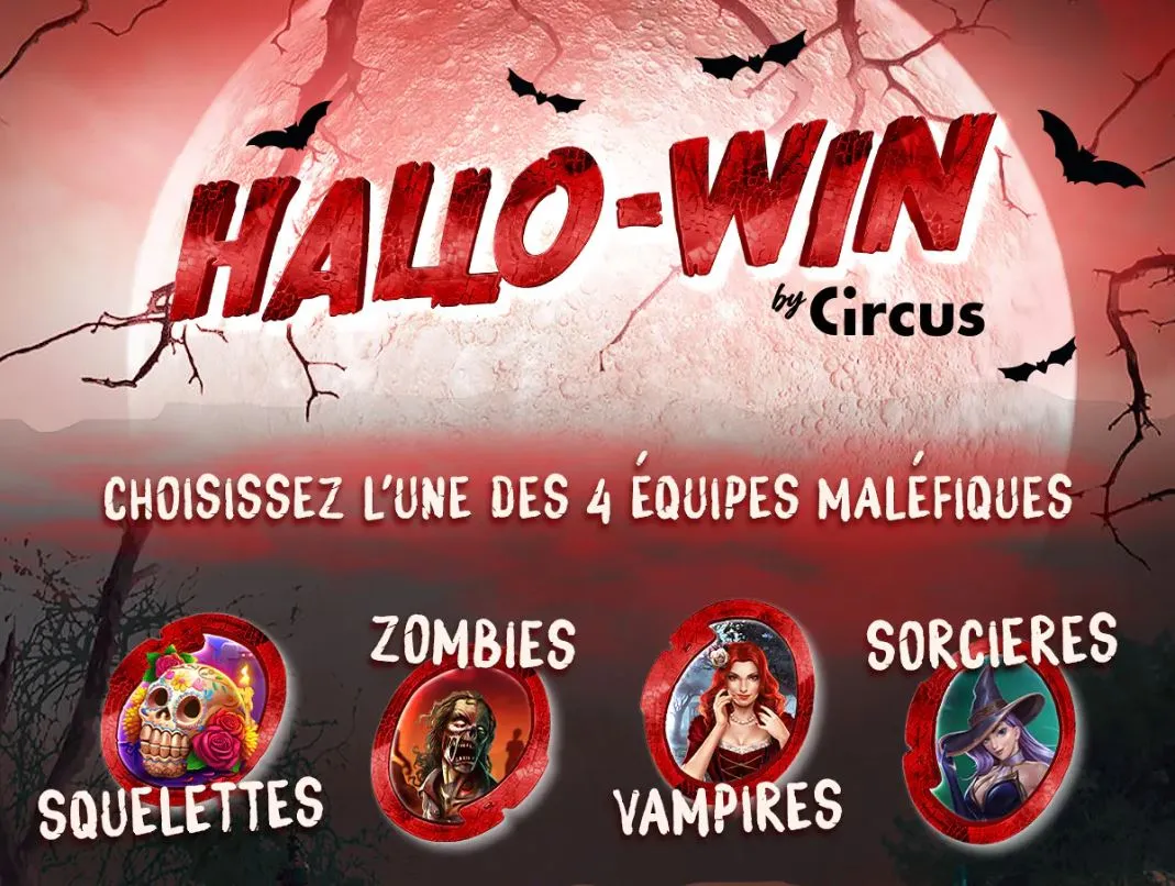 Cagnotte d'Halloween sur Circus Casino