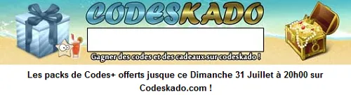 Promo sur l'achat de packs sur Codeskado
