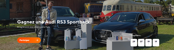 Gagnez une Audi RS3 Sportback sur la loterie Deelwin