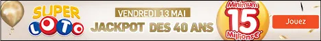 Jackpot de 15 millions d'euros sur le Super Loto