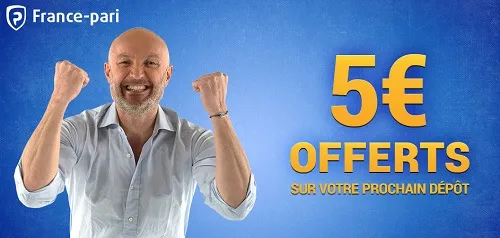Bonus de 5 euros offert sur votre prochain dépôt