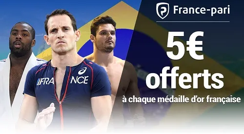 Recevez 5€ de bonus sur France Pari pour les JO