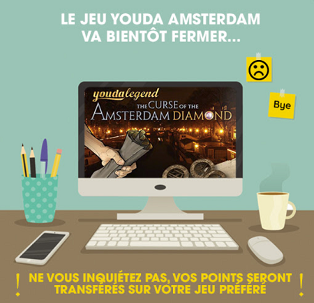 Fermeture du jeu Youda Amsterdam sur Games Passport