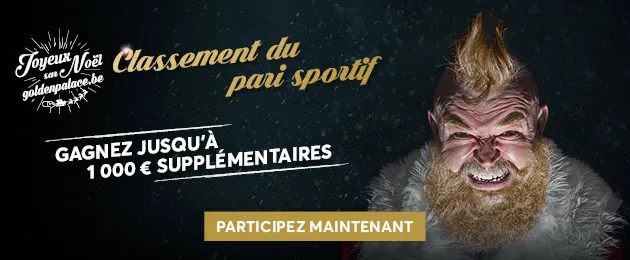 Les promotions de Noel sur Golden Palace