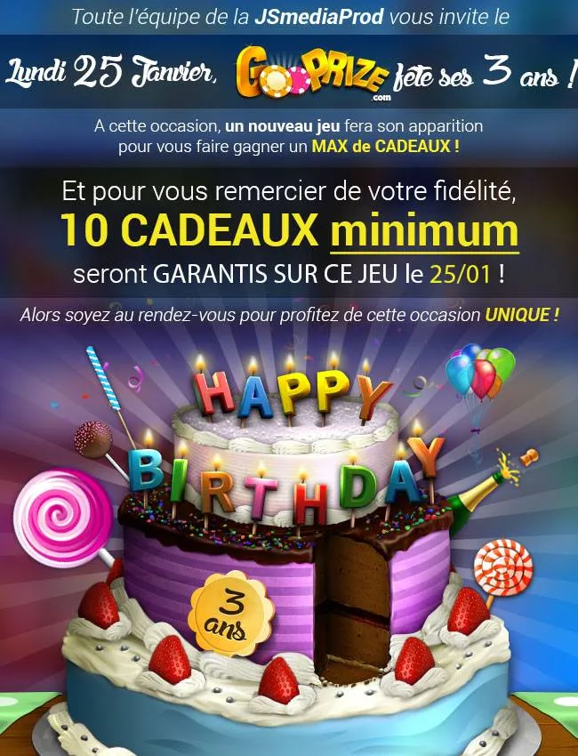 Anniversaire Gooprize