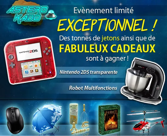 Gagnez des cadeaux sur l'événement Astero Kado