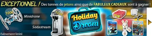 Jeu Holiday Dream pour gagner des cadeaux