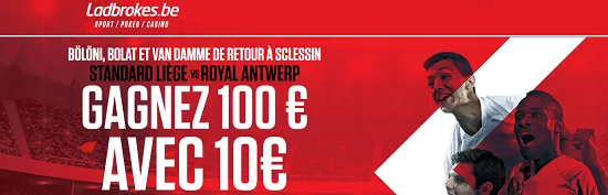 Cotes boostées sur le match Standard-Antwerp