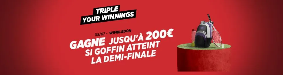 Ladbrokes triple vos gains si Goffin atteint la demi-finale