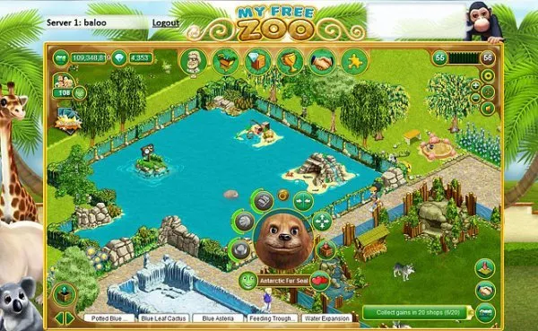 Jeu gratuit My Free Zoo