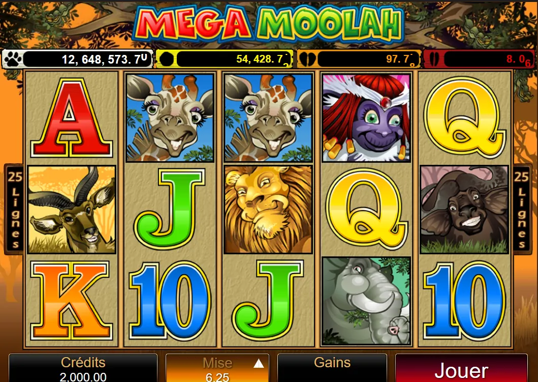 Visuel du jeu Megah Moolah de Napoleon Games