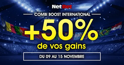 Combi Boost International sur Netbet