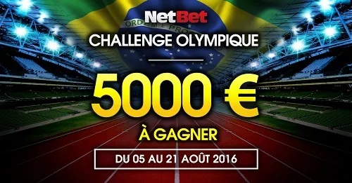 Gagnez jusqu'à 5000€ durant les JO sur Netbet