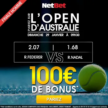 Finale homme Open d'Australie sur Netbet