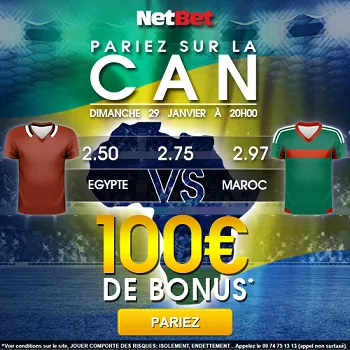 Pariez sur le match Egypte vs Maroc sur Netbet