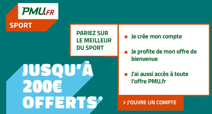 Bonus de bienvenue doublé sur PMU Sport