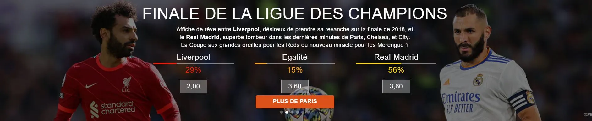 Finale de la Ligue des Champions sur PMU