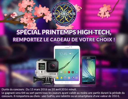 Gagnez des cadeaux high-tech