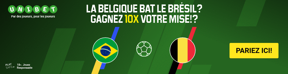 Pariez sur une victoire de la Belgique sur Unibet