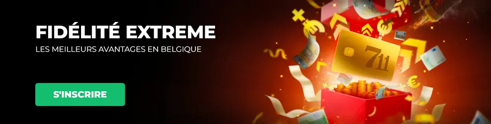 Visuel du programme fidélité extrême de 711 Casino en ligne belge avec récompenses et bonus