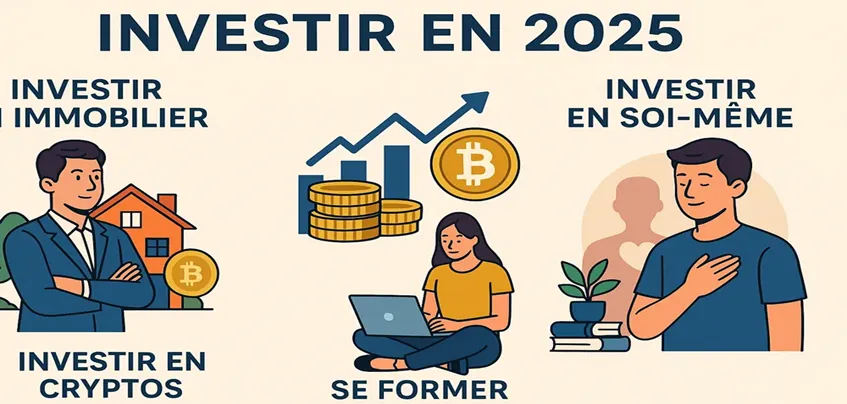 Investir en 2025 : Diversifiez-vous entre cryptos, immobilier et développement personnel !