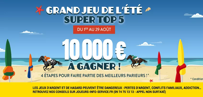 Genybet Super Top 5 : jusqu’à 10 000 € à gagner en plein cœur de l’été