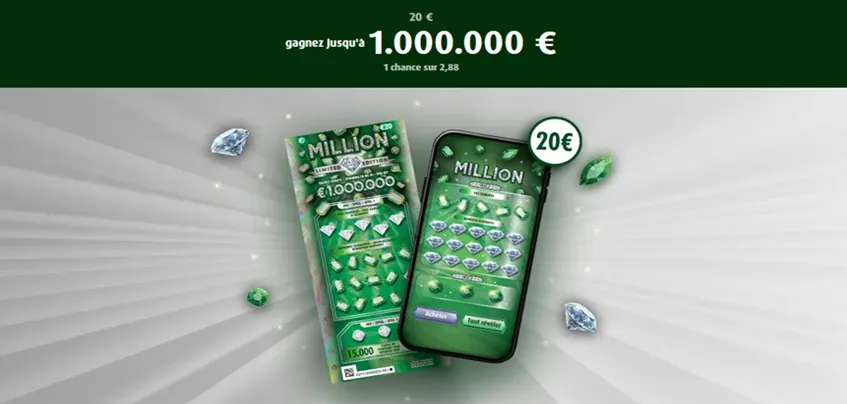 Million : un jeu à gratter qui fait briller les yeux des Belges