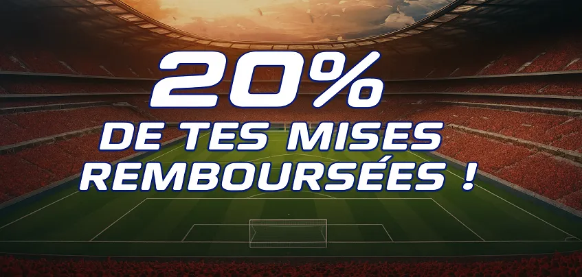 Unibet.fr : Cashback 20 % remboursé sur tes combinés foot
