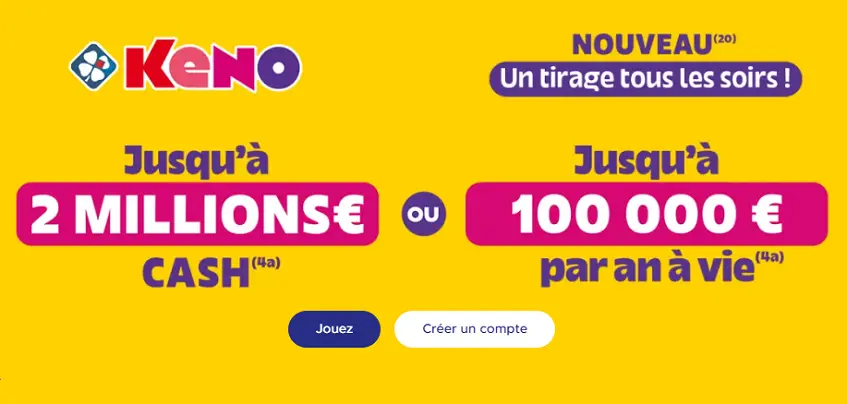 Le jeu de loterie Keno change en 2025