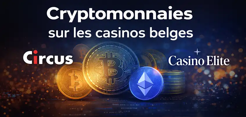 Les cryptomonnaies acceptées sur les casinos belges légaux