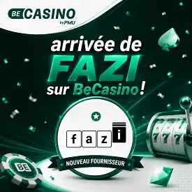 Arrivée de FAZI sur BeCasino, nouveau fournisseur de jeux pour le casino belge légal en ligne