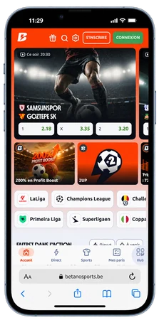 Betano Sport affiché sur un téléphone mobile