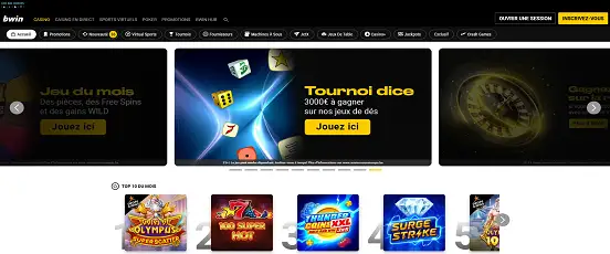 Visuel de la page d'accueil de Bwin Casino