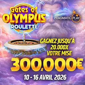 Bwin Casino, promo Gates of Olympus Roulette avec Zeus et 300.000€ à gagner