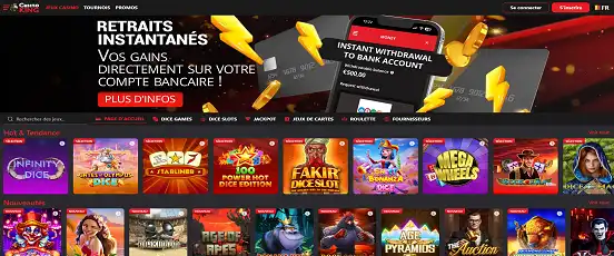Visuel de la page d'accueil de Casino King