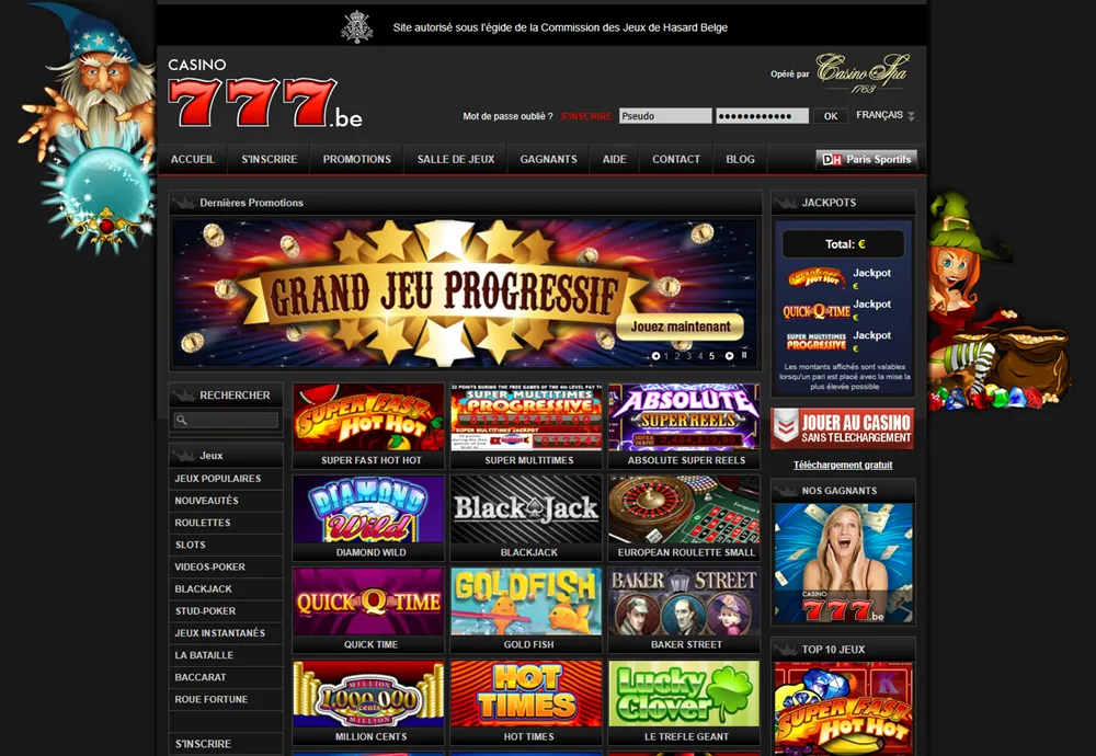 Casino777.be début 2012