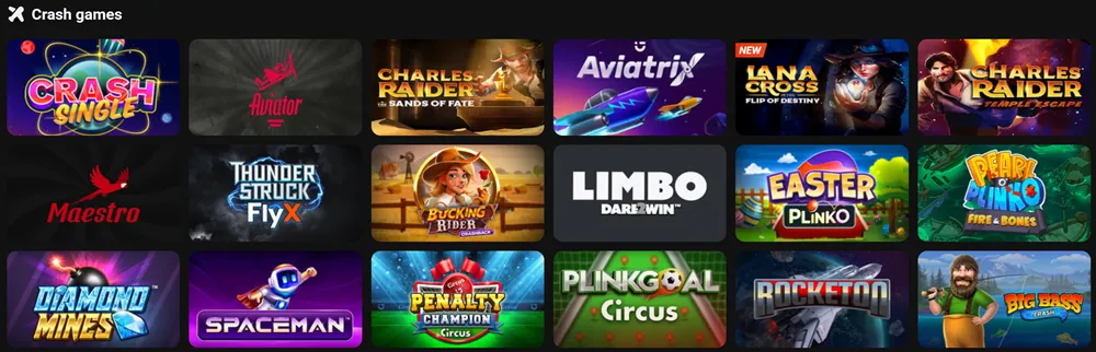 Exemple de plusieurs crash games