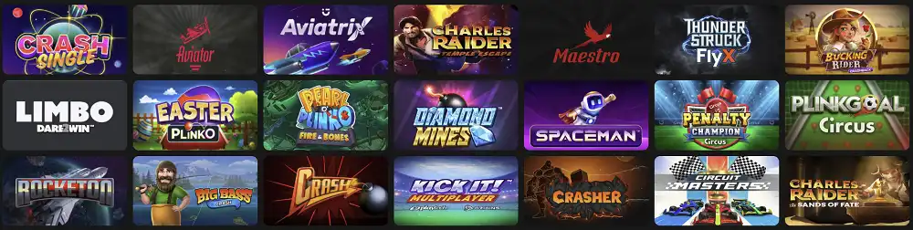 Exemples de jeux crash games