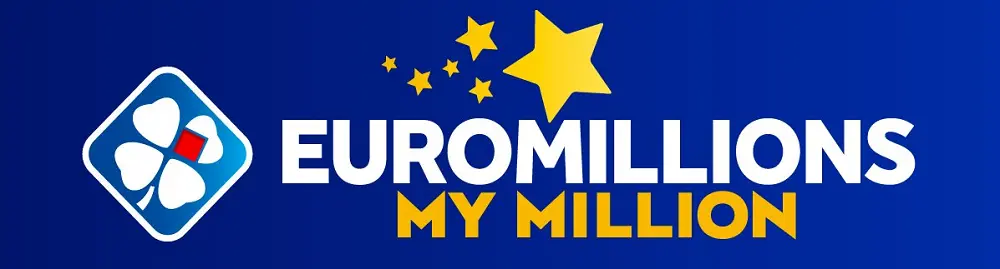 Logo EuroMillions My Million sur fond bleu avec étoiles