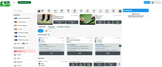 Visuel de la page d'accueil d'Eurotiercé Sport