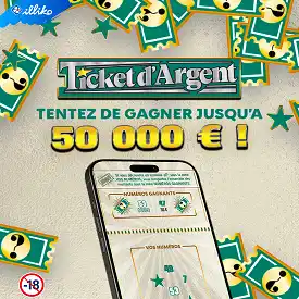 Illiko Ticket d’Argent FDJ, nouveau jeu à gratter permettant de tenter de gagner jusqu’à 50 000 euros