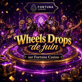 Wheels Drops de juin sur Fortuna Casino avec roue dorée